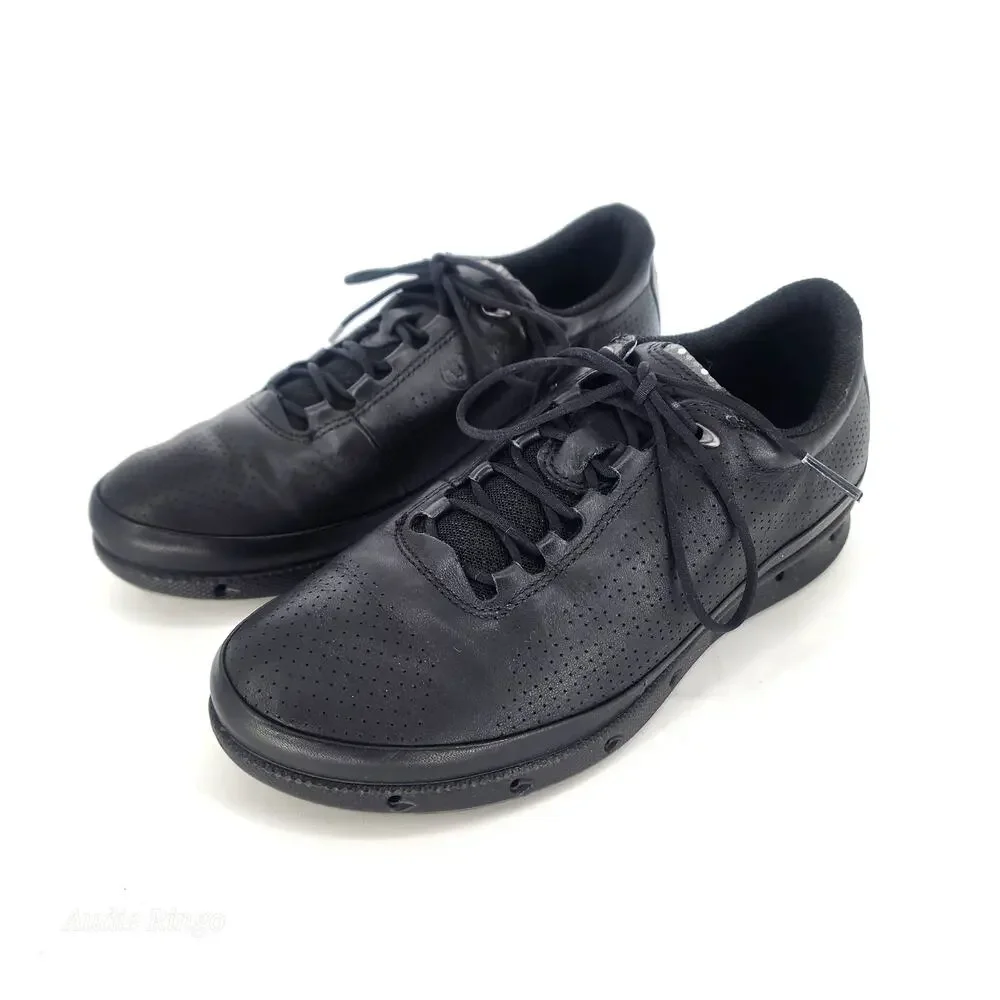 ECCO Black Leather Lace-Up Comfort Walking Shoes Women’s EU 37 US 6